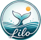 Logo Lilo Hypnosetherapie Bild Walflosse mit Sonne klein